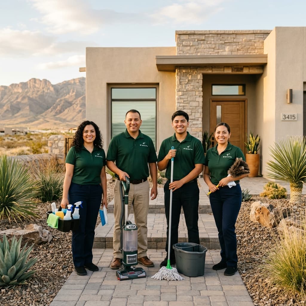EP Service Pro cleaning team wearing branded polo shirts in El Paso